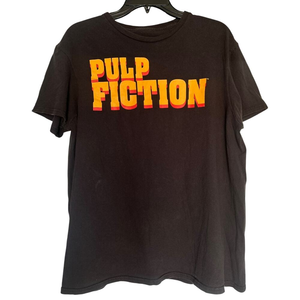 Pulp Fiction Movie Logo Graphic T-Shirt Black Size Large